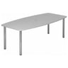 Tavolo da conferenza grigio KARAT 22 C con gambe cromate lucide di hjh OFFICE PRO