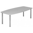 Tavolo da conferenza grigio KARAT 22 C con gambe cromate lucide di hjh OFFICE PRO