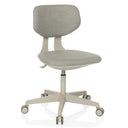Sedia girevole per bambini KID CLASSIC grigia con rivestimento in tessuto e cinque rotelle di hjh OFFICE