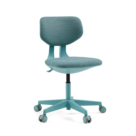 Sedia girevole per bambini KID COLORE blu con seduta e schienale in tessuto di hjh OFFICE