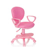Sedia girevole per bambini KID COLOUR rosa con braccioli e base a rotelle di hjh OFFICE