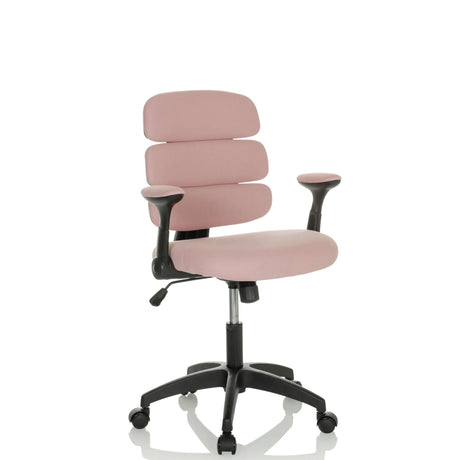 Sedia girevole per bambini KID ERGOLINO B rosa con schienale imbottito e braccioli neri di hjh OFFICE