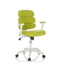 Sedia girevole per bambini KID ERGOLINO W verde con base bianca e braccioli di hjh OFFICE