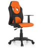 Sedia girevole per bambini KID GAME AL in nero-arancione con braccioli e ruote di hjh OFFICE