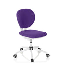 Sedia girevole per bambini KID VIVO lilla con base bianca e rotelle di hjh OFFICE