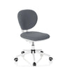 Sedia girevole per bambini KID VIVO grigia con base bianca e rotelle di hjh OFFICE