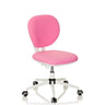 Sedia girevole per bambini KID VIVO in rosa con base bianca e rotelle di hjh OFFICE