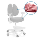 Set di coperture di ricambio rosa KID WING COVER per sedia da ufficio con vista dettagliata del tessuto elastico di hjh OFFICE