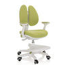 Sedia per bambini KID WING verde con struttura bianca e vano portaoggetti integrato di hjh OFFICE