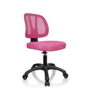 Sedia girevole per bambini KID YU 200 rosa con rivestimento in rete e base a stella nera con ruote di hjh OFFICE