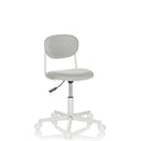 Sedia girevole per bambini KIDDY BASE I grigia con seduta imbottita e base bianca di hjh OFFICE
