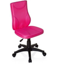 Sedia girevole per bambini KIDDY BASE rosa con rivestimento in rete e base a stella nera con ruote di hjh OFFICE