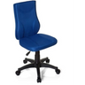 Sedia girevole per bambini KIDDY BASE blu con rivestimento in tessuto e base nera con ruote di hjh OFFICE