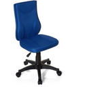 Sedia girevole per bambini KIDDY BASE blu con rivestimento in tessuto e base nera con ruote di hjh OFFICE