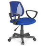 Sedia girevole per bambini KIDDY CD blu scuro con schienale in rete e braccioli neri di hjh OFFICE