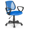 Sedia girevole per bambini KIDDY CD blu con schienale in rete e braccioli neri di hjh OFFICE