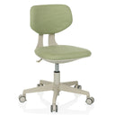 Sedia girevole per bambini KIDDY CLASSIC con rivestimento in tessuto verde e struttura beige su ruote di hjh OFFICE