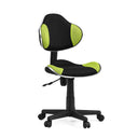 Sedia girevole per bambini KIDDY GTI-2 in nero-verde con rivestimento in rete e ruote di hjh OFFICE