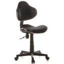 Sedia girevole per bambini KIDDY GTI-2 nera con rivestimento in rete e cinque rotelle di hjh OFFICE