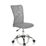 Sedia girevole per bambini KIDDY NET I grigia con rivestimento in rete e base in metallo lucido di hjh OFFICE