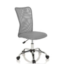 Sedia girevole per bambini KIDDY NET I grigia con rivestimento in rete e base in metallo lucido di hjh OFFICE