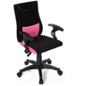 Sedia girevole per bambini KIDDY PRO AL in nero-rosa con braccioli e ruote di hjh OFFICE