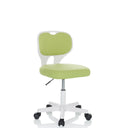 Sedia girevole per bambini KIDDY TOP W verde con struttura bianca e rotelle di hjh OFFICE