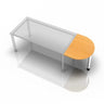 Scrivania KONTOR KA 60 con piano semicircolare color faggio e struttura in metallo di hjh OFFICE PRO