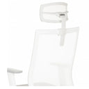 Poggiatesta bianco KS ASPEN con braccio di supporto regolabile di hjh OFFICE