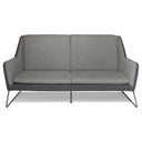 Sofà lounge LAGUN grigio chiaro con accenti grigio scuro e sottili gambe in metallo di hjh OFFICE