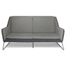 Sofà lounge LAGUN grigio chiaro con accenti grigio scuro e sottili gambe in metallo di hjh OFFICE