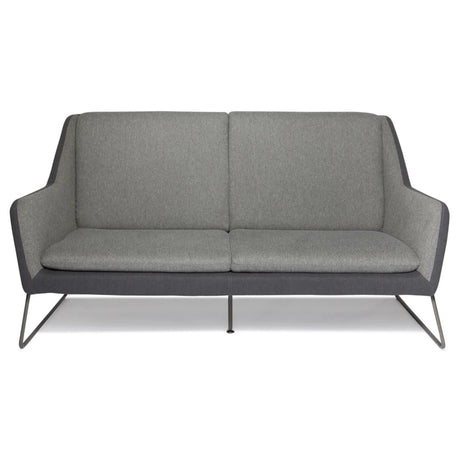 Sofà lounge LAGUN grigio chiaro con accenti grigio scuro e sottili gambe in metallo di hjh OFFICE