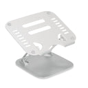 Supporto per LAPTOP STAND argentato con fessure di ventilazione e struttura regolabile di hjh OFFICE