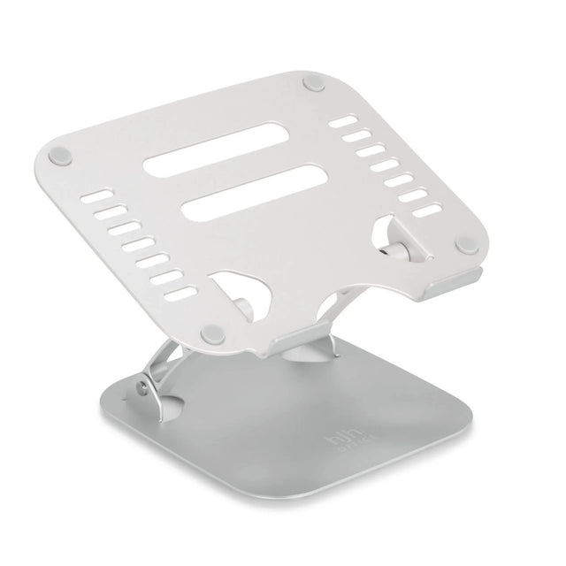 Supporto per LAPTOP STAND argentato con fessure di ventilazione e struttura regolabile di hjh OFFICE