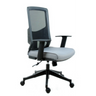Sedia da ufficio professionale LAVITA in nero e grigio con schienale in rete e braccioli di hjh OFFICE