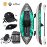 Kayak gonfiabile LAXO-285 in petrol con set di accessori composto da pagaia e borsa di Aqua Marina
