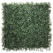 Pannello vegetale verde LEAFLUXE 1 con piccole foglie dense in forma quadrata di hjh LIVING