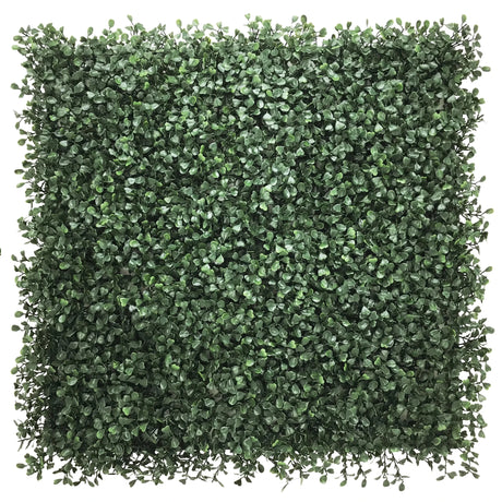 Pannello vegetale verde LEAFLUXE 1 con piccole foglie dense in forma quadrata di hjh LIVING