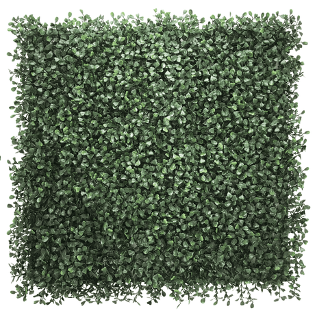 Pannello vegetale verde LEAFLUXE 1 con piccole foglie dense in forma quadrata di hjh LIVING