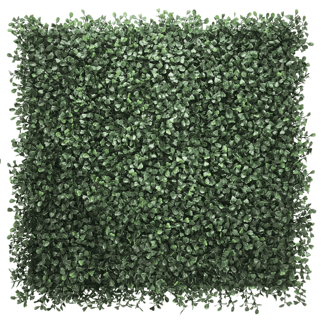 Pannello vegetale verde LEAFLUXE 1 con piccole foglie dense in forma quadrata di hjh LIVING
