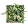 Pannello vegetale verde LEAFLUXE WALL 1 con diverse foglie artificiali e felci di hjh LIVING
