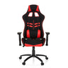 Sedia da gaming LEAGUE PRO I in nero e rosso con cuscini per collo e lombari di hjh OFFICE
