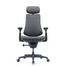 High-end Sedia da ufficio LiberNovo Omni Gen in grigio scuro con poggiatesta e braccioli di Libernovo
