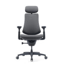 High-end Sedia da ufficio LiberNovo Omni Gen in grigio scuro con poggiatesta e braccioli di Libernovo