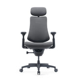 High-end Sedia da ufficio LiberNovo Omni Gen in grigio scuro con poggiatesta e braccioli di Libernovo