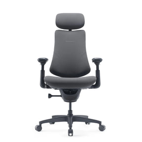 High-end Sedia da ufficio LiberNovo Omni Gen in grigio scuro con poggiatesta e braccioli di Libernovo