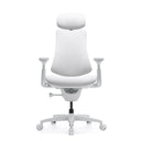 High-end Sedia da ufficio LiberNovo Omni Gen in colore bianco con poggiatesta e braccioli regolabili di Libernovo