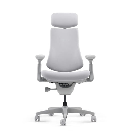 High-end Sedia da ufficio LiberNovo Omni in grigio con poggiatesta e braccioli di Libernovo