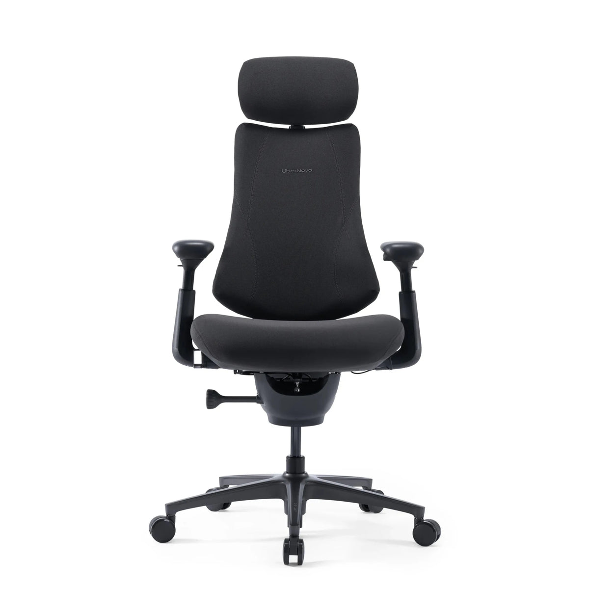 High-end Sedia da ufficio LiberNovo Omni Pro in grigio scuro con poggiatesta e braccioli regolabili di Libernovo