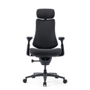 High-end Sedia da ufficio LiberNovo Omni Pro in grigio scuro con poggiatesta e braccioli regolabili di Libernovo
